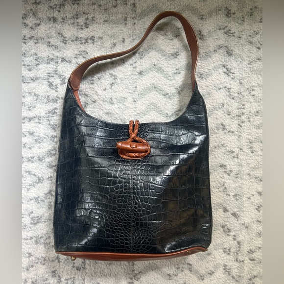 Eric Javits Leather Shoulder Bag - Picture 2 of 14